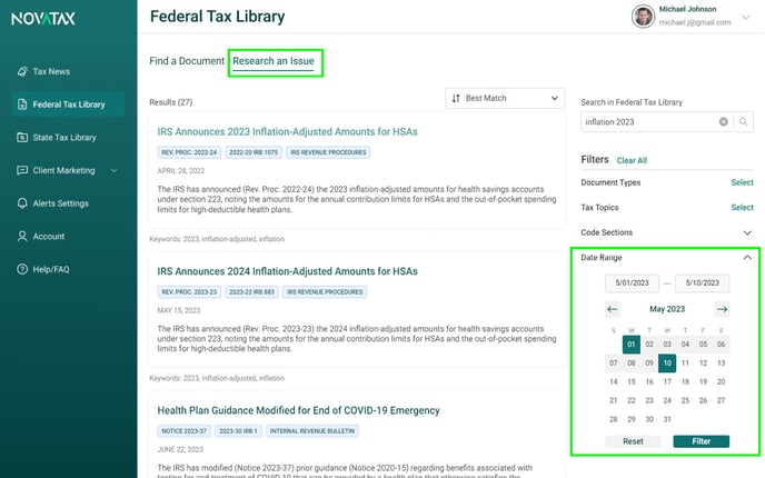 NovaTax_Federal_Library_Research-Issue_DateRange